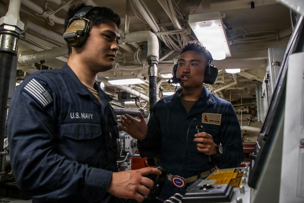 Frank E. Petersen Jr. transits Malacca Strait