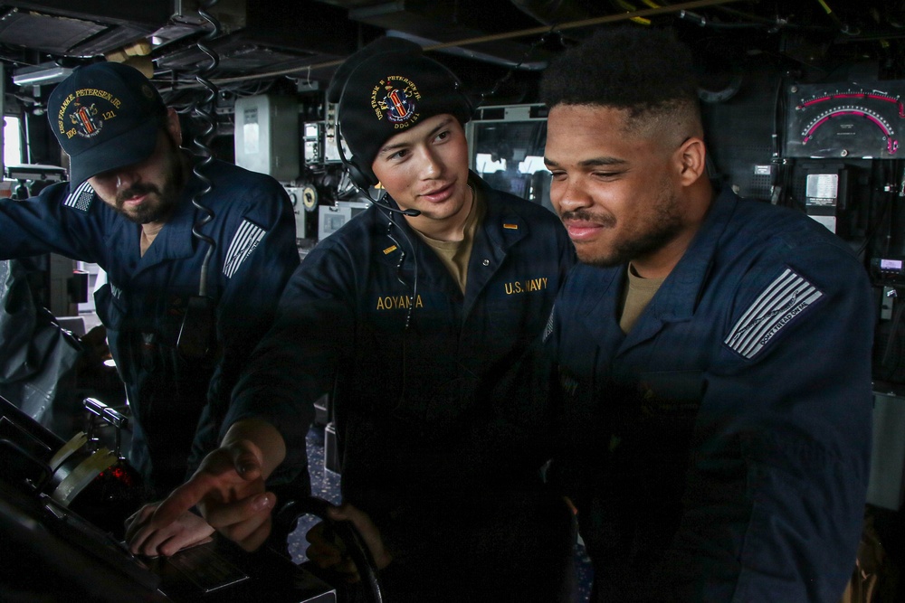 Frank E. Petersen Jr. transits Malacca Strait