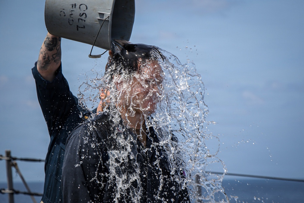 Frank E. Petersen Jr. conducts ESWS pinning ceremony