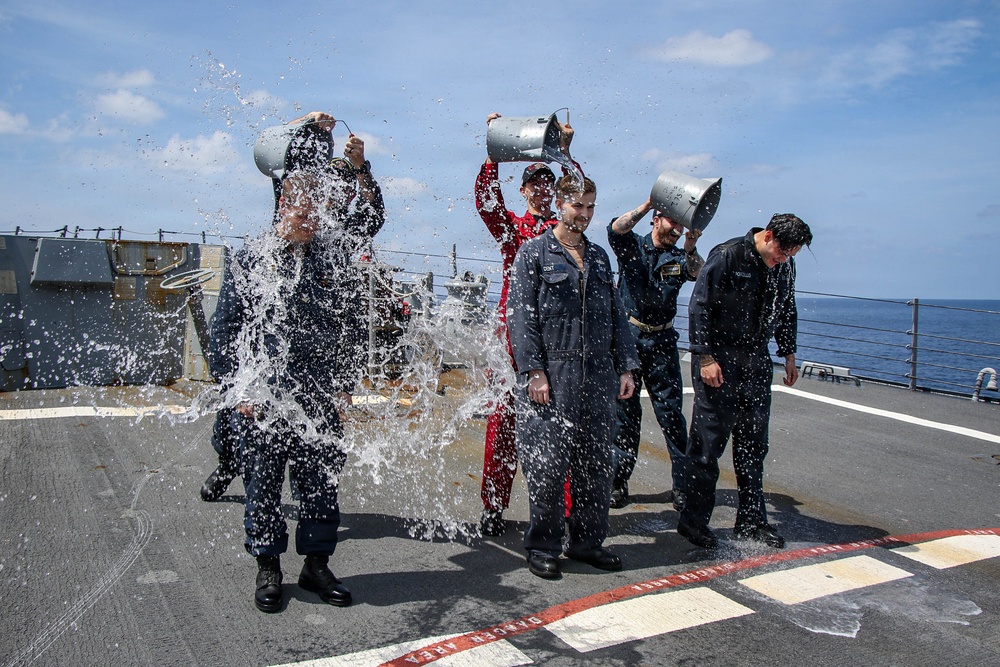 Frank E. Petersen Jr. conducts ESWS pinning ceremony