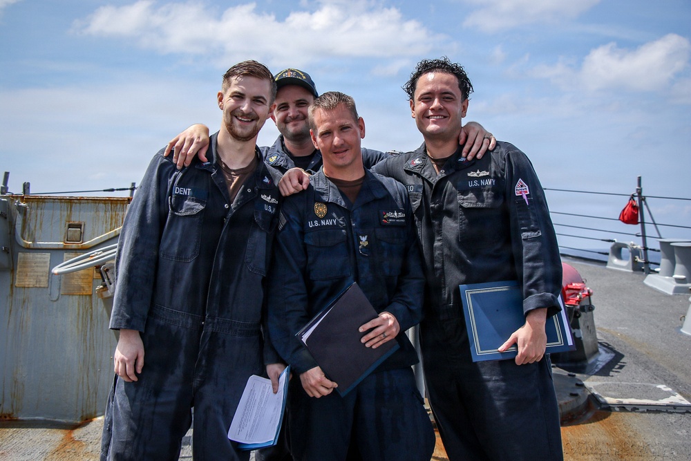 Frank E. Petersen Jr. conducts ESWS pinning ceremony