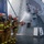 Frank E. Petersen Jr. conducts damage control exercise