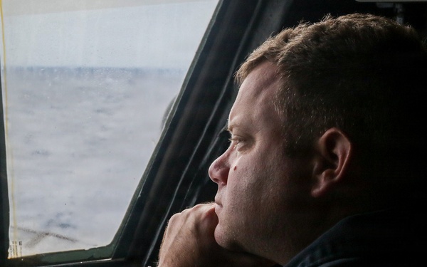 Frank E. Petersen Jr. conducts vertical replenishment-at-sea