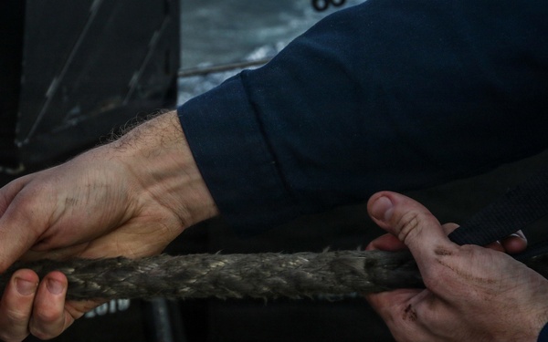 Frank E. Petersen Jr. conducts fueling-at-sea