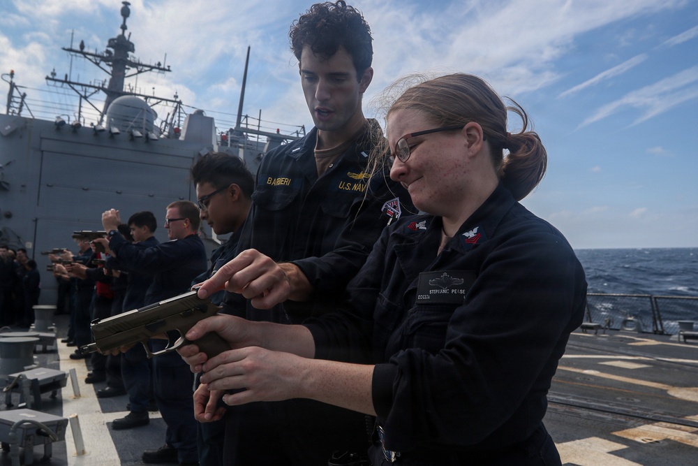 Frank E. Petersen Jr. conducts live-fire exercise