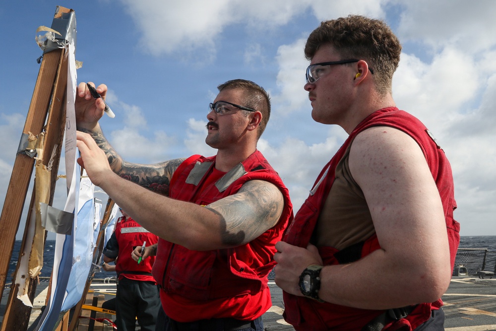 Frank E. Petersen Jr. conducts live-fire exercise