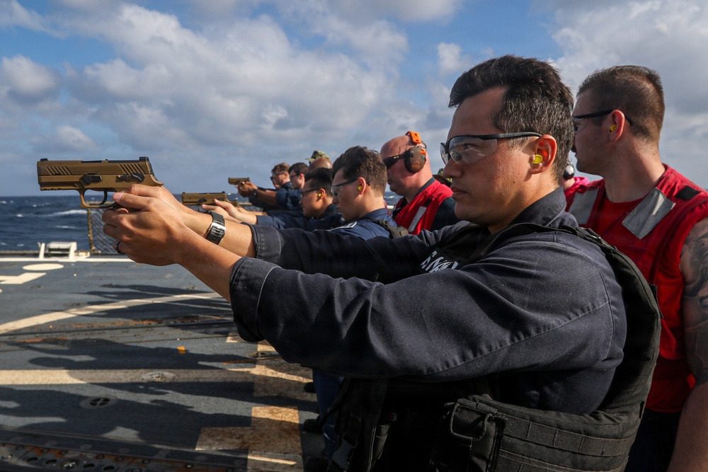 Frank E. Petersen Jr. conducts live-fire exercise