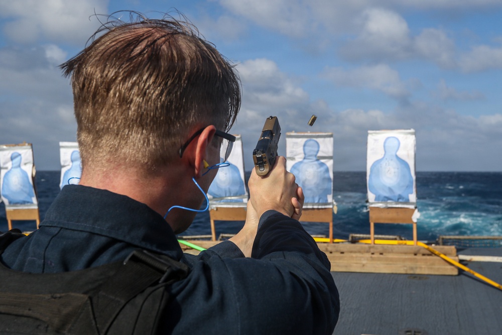 Frank E. Petersen Jr. conducts live-fire exercise
