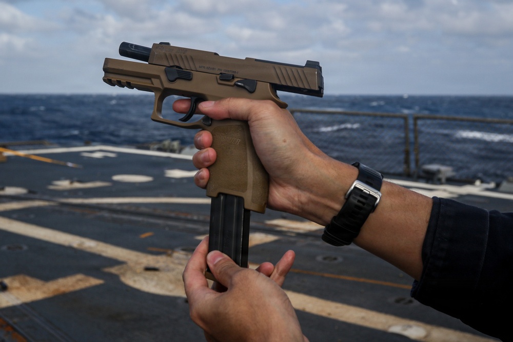 Frank E. Petersen Jr. conducts live-fire exercise