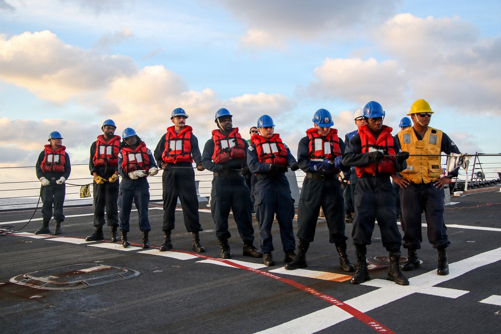 Frank E. Petersen Jr. conducts replenishment-at-sea