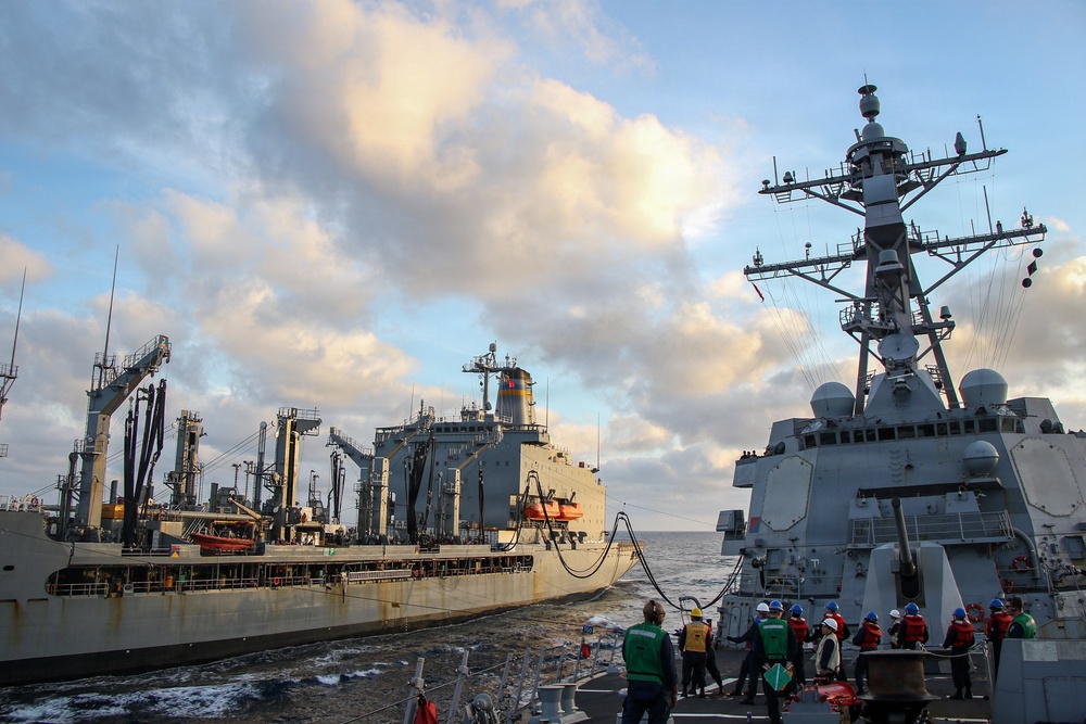 Frank E. Petersen Jr. conducts replenishment-at-sea