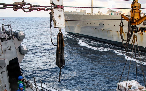Frank E. Petersen Jr. conducts replenishment-at-sea