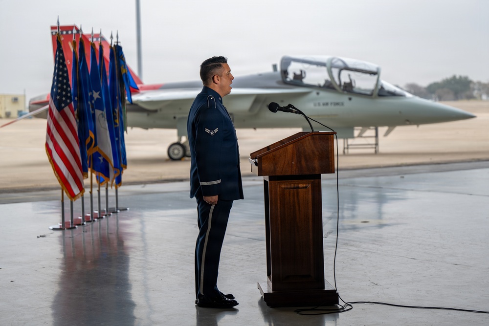 AETC holds T-7A Red Hawk, official arrival ceremony, marking new era in pilot