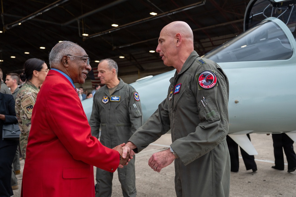 AETC holds T-7A Red Hawk, official arrival ceremony, marking new era in pilot