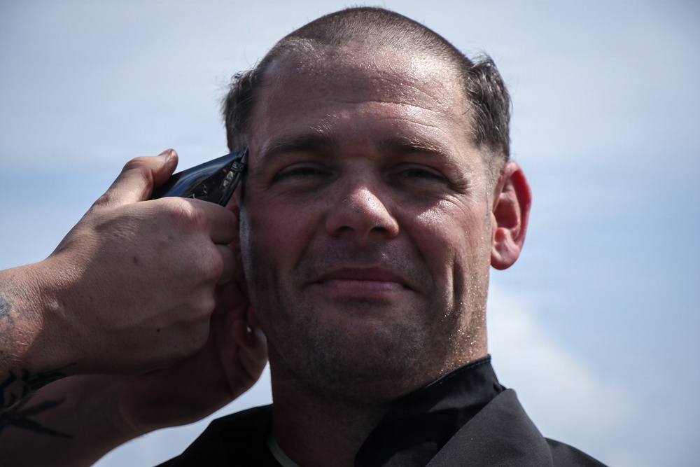 Frank E. Petersen Jr. conducts MWR event