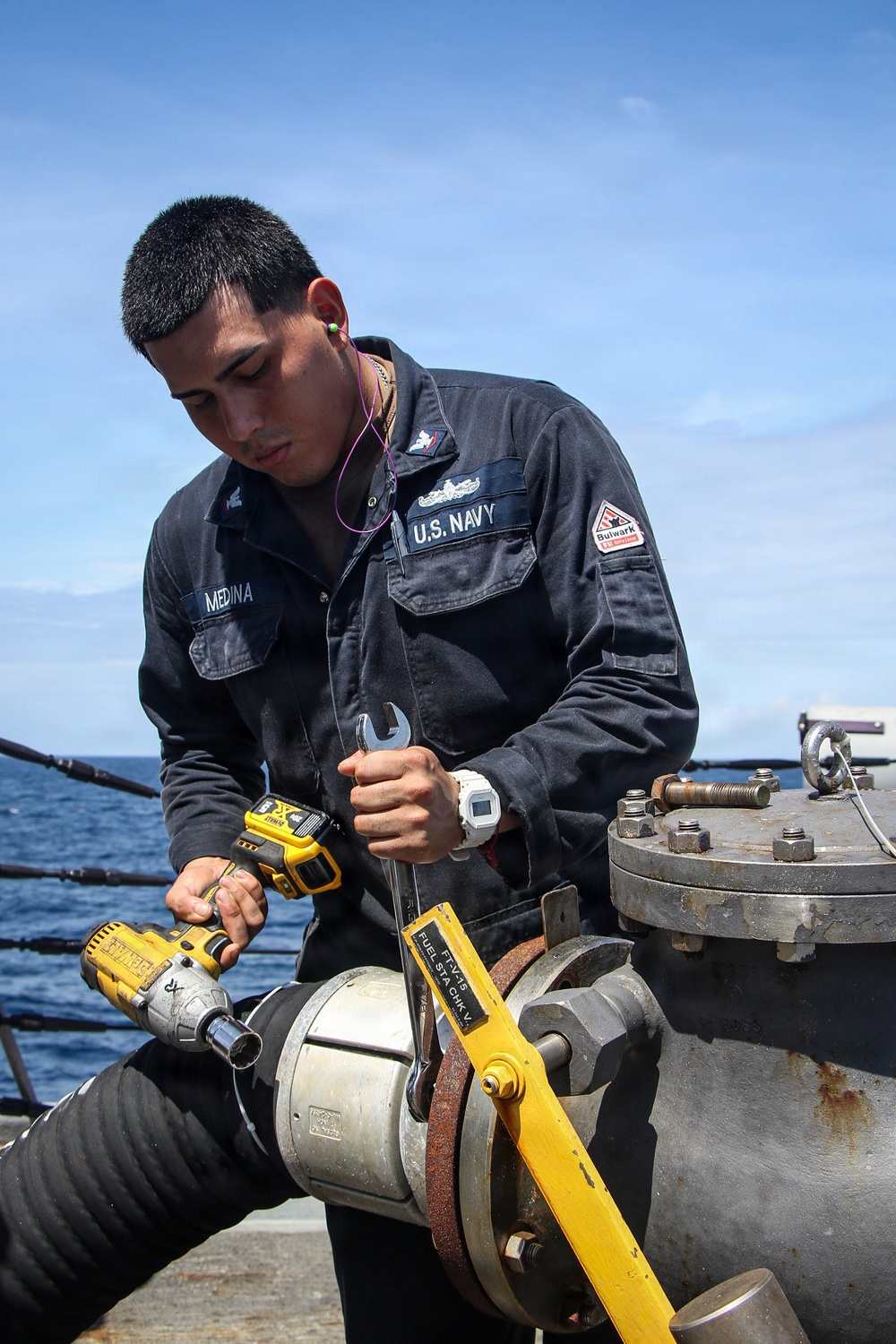 Frank E. Petersen Jr. conducts routine operations