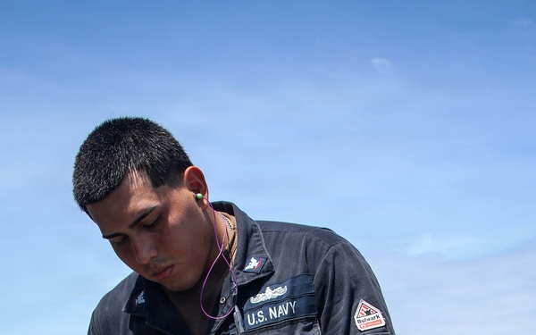 Frank E. Petersen Jr. conducts routine operations