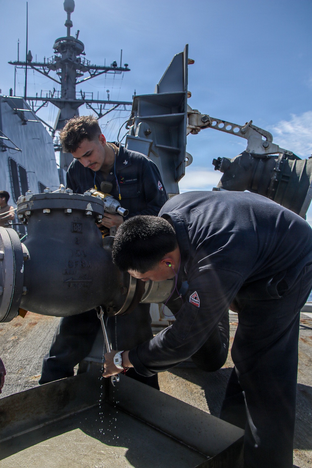 Frank E. Petersen Jr. conducts routine operations