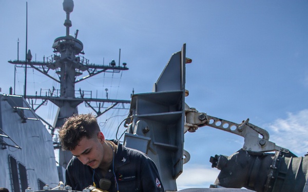 Frank E. Petersen Jr. conducts routine operations