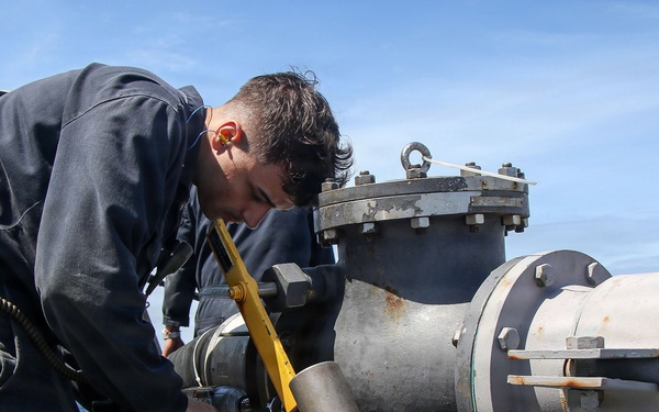 Frank E. Petersen Jr. conducts routine operations