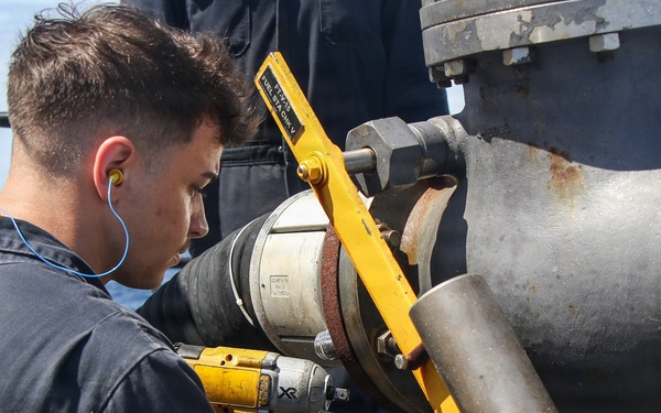 Frank E. Petersen Jr. conducts routine operations