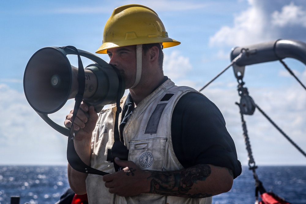 Frank E. Petersen Jr. conducts routine operations