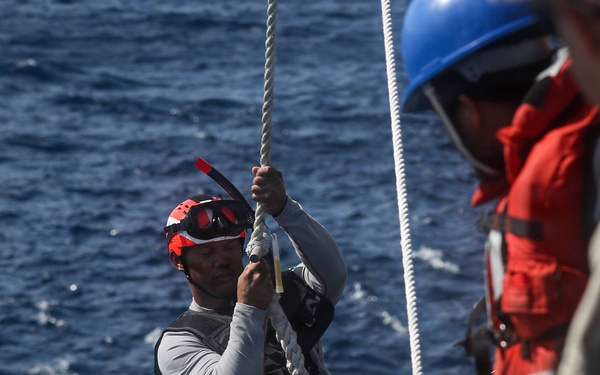 Frank E. Petersen Jr. conducts routine operations