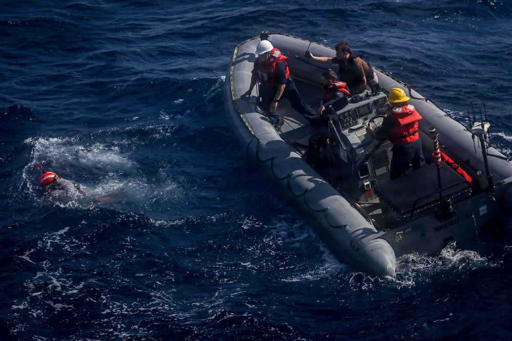 Frank E. Petersen Jr. conducts routine operations