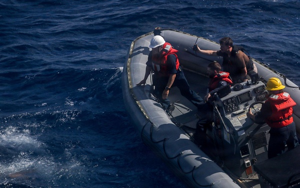 Frank E. Petersen Jr. conducts routine operations