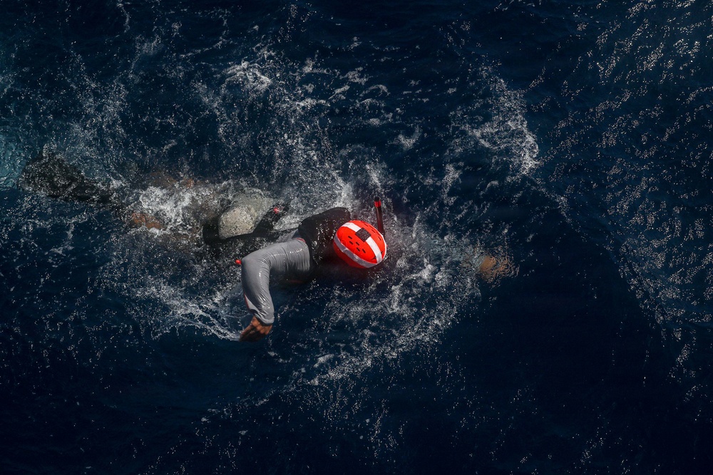 Frank E. Petersen Jr. conducts routine operations