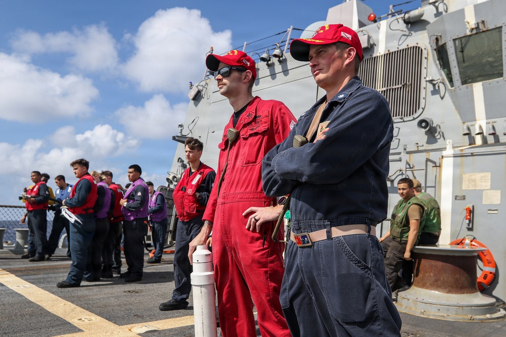 Frank E. Petersen Jr. conducts aircraft firefighting drill
