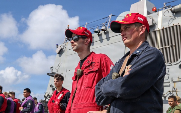 Frank E. Petersen Jr. conducts aircraft firefighting drill
