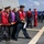 Frank E. Petersen Jr. conducts aircraft firefighting drill
