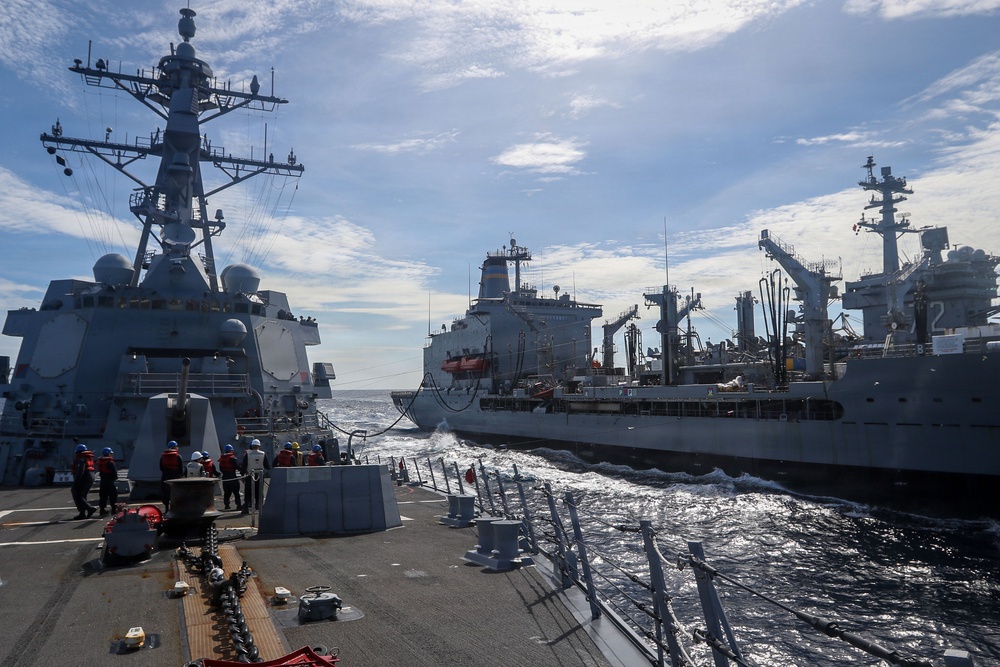 Frank E. Petersen Jr. conducts replenishment-at-sea