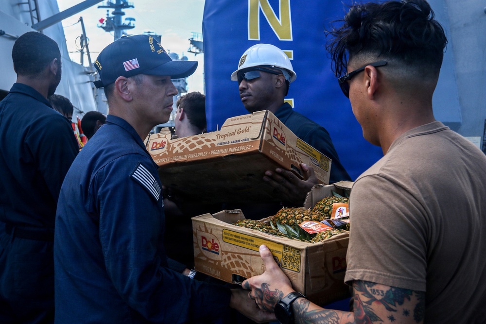 Frank E. Petersen Jr. conducts replenishment-at-sea