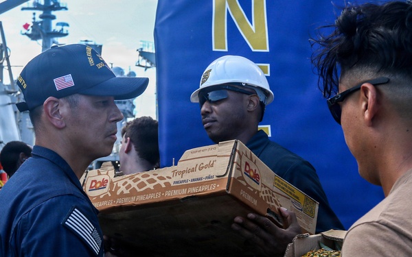 Frank E. Petersen Jr. conducts replenishment-at-sea