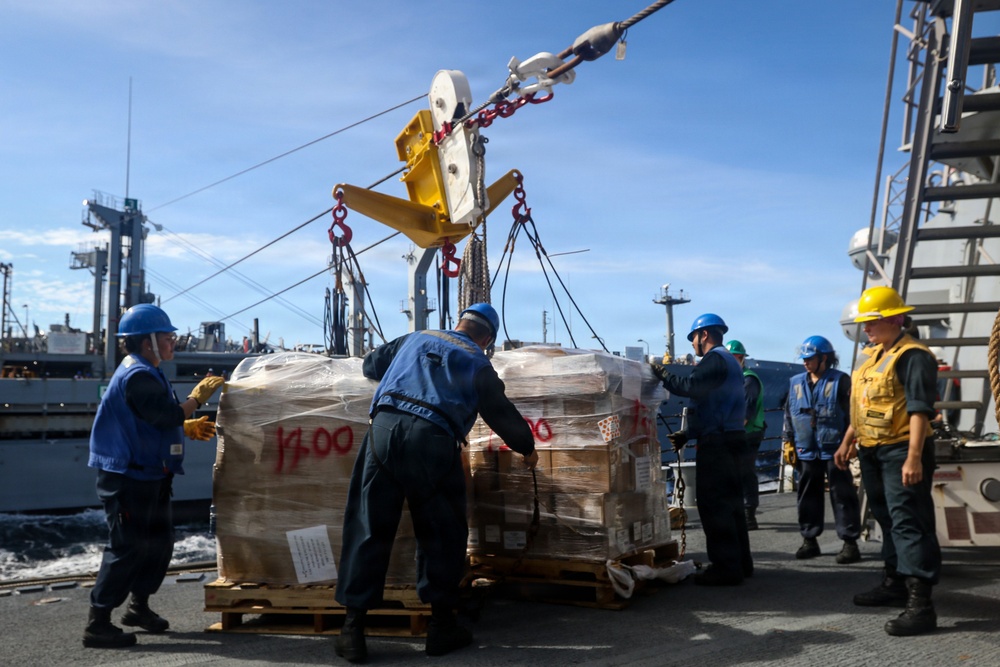 Frank E. Petersen Jr. conducts replenishment-at-sea