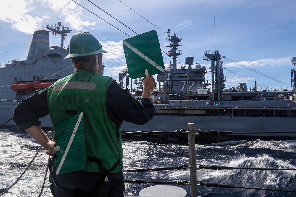 Frank E. Petersen Jr. conducts replenishment-at-sea