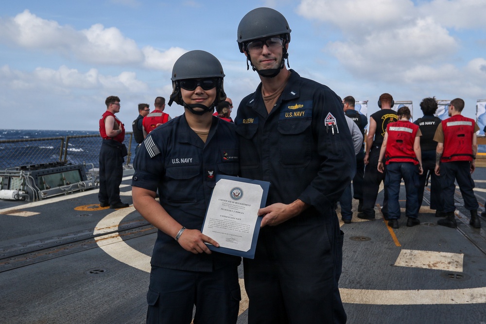 Frank E. Petersen Jr. conducts reenlistment ceremony