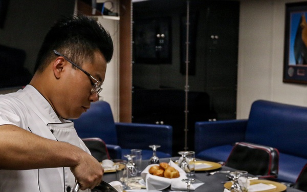 Frank E. Petersen Jr. conducts routine operations