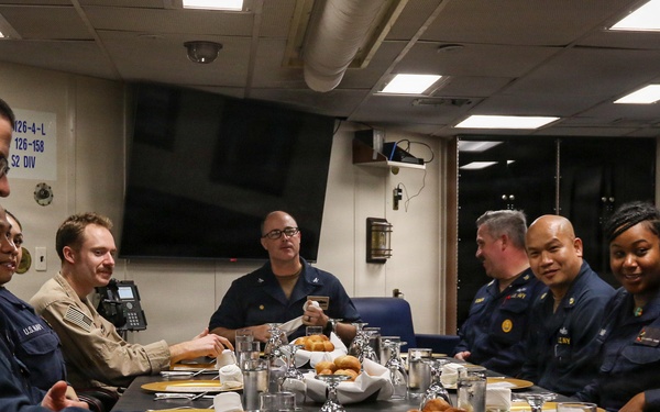 Frank E. Petersen Jr. conducts routine operations