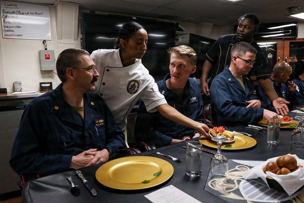 Frank E. Petersen Jr. conducts routine operations