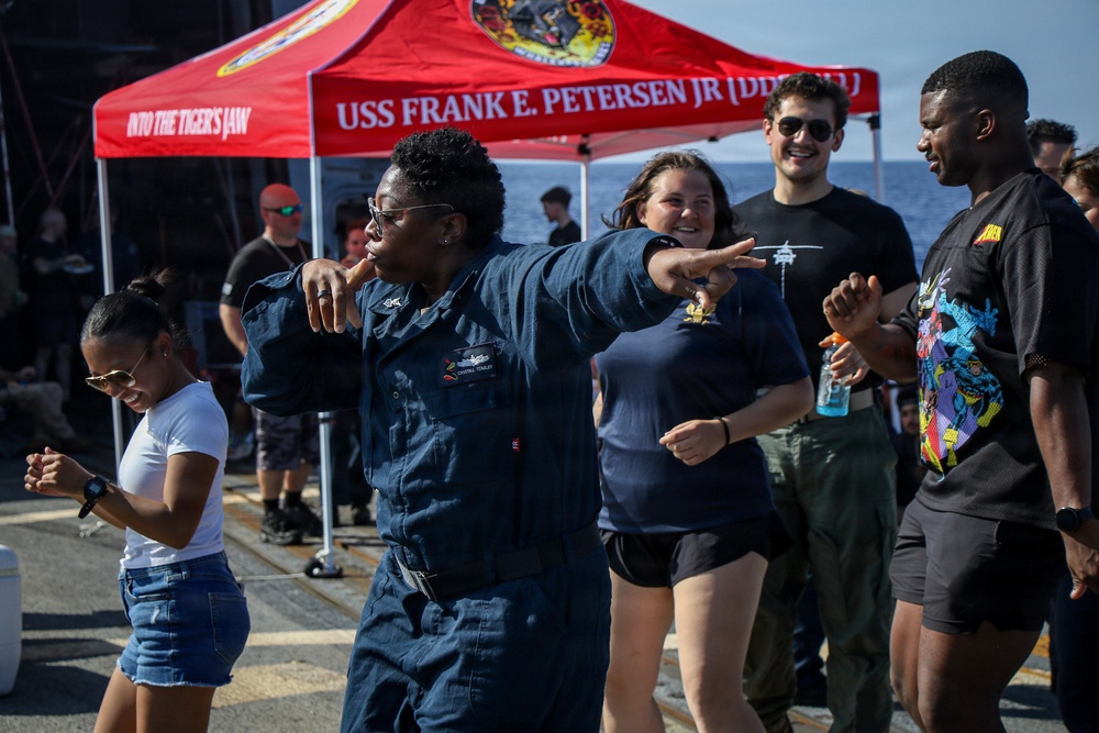 Frank E. Petersen Jr. hosts steel beach picnic