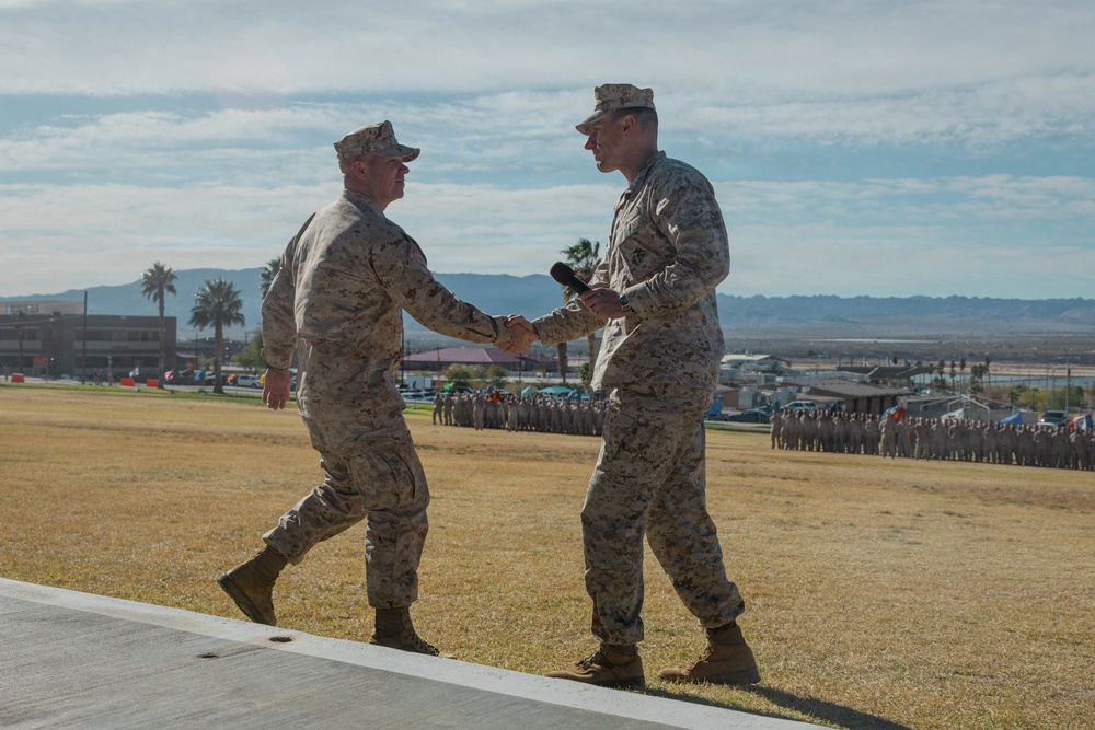 Lt. Col. Andrew Hornfeck relinquishes command of 1st Battalion, 7th Marine Regiment