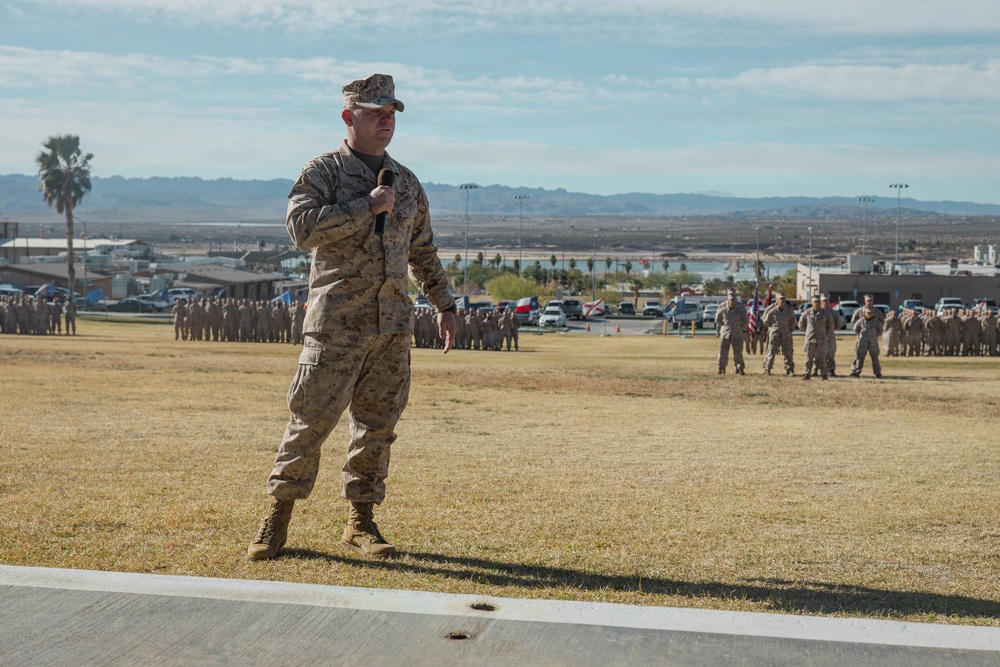 Lt. Col. Andrew Hornfeck relinquishes command of 1st Battalion, 7th Marine Regiment