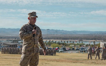 Lt. Col. Andrew Hornfeck relinquishes command of 1st Battalion, 7th Marine Regiment
