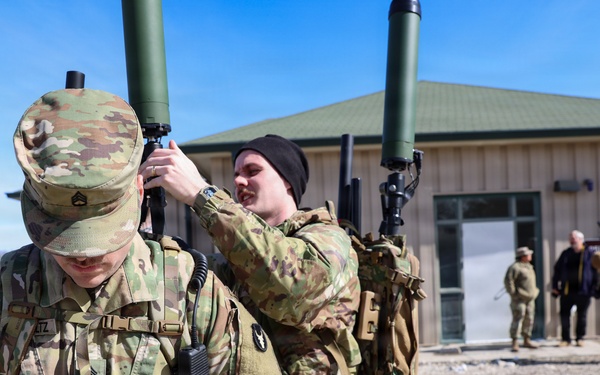 Iowa National Guard Soldiers train on TLS-Manpack at Camp Dodge