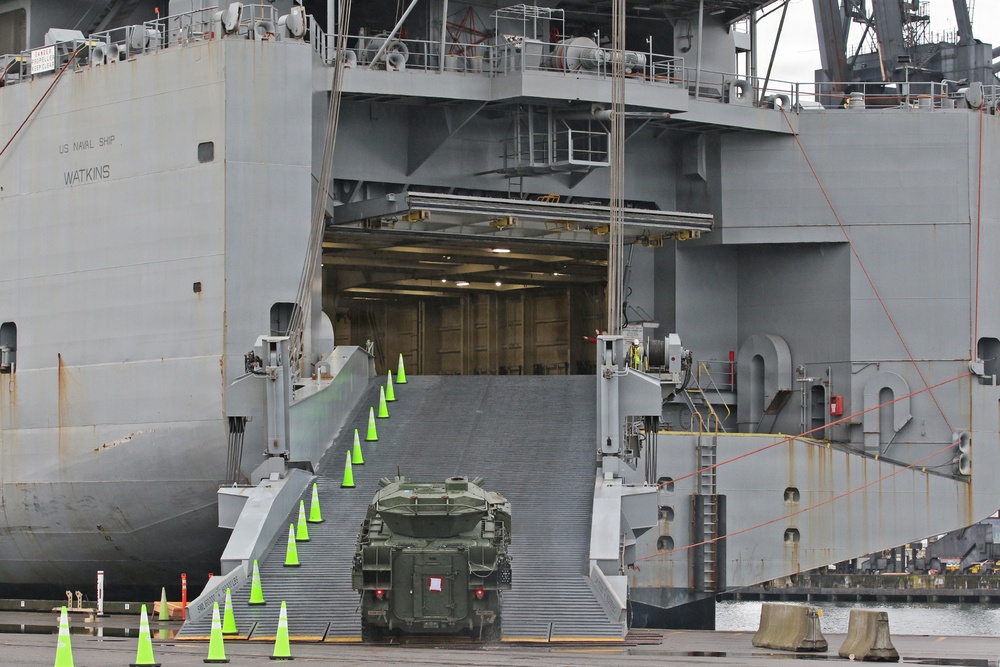Port of Tacoma Stryker Vessel Upload