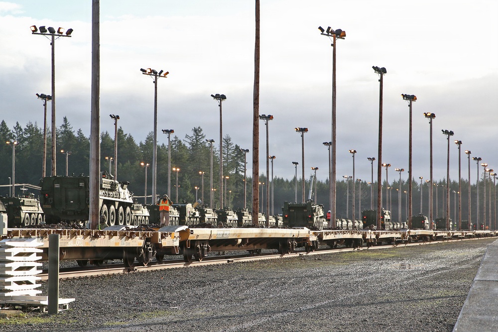 593d CSC Facilitates Railhead Operations for 2-2 KRF Bound Strykers