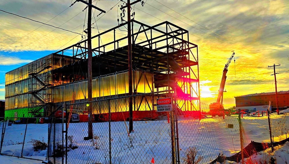 December 2025 construction operations at Collective Training Officers Quarters Project at Fort McCoy